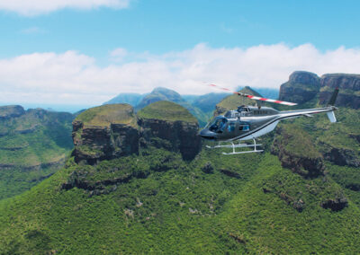 Helicopter Activity at Three Rondavels in Kruger National Park with Fellengtours