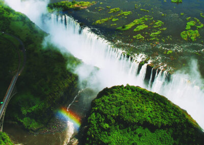 Ariel Photo of Victoria Falls on Fellengtours Custom Packages